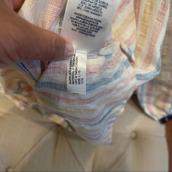 AK:  NWT Chaps "Paige" Beach Stripe Top Sz L - Picture 8 of 11